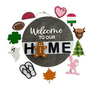 14" Wood Welcome Sign